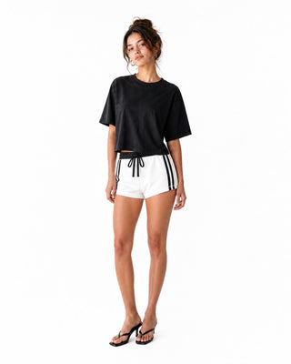 Boxy Drop Shoulder Crop Tee