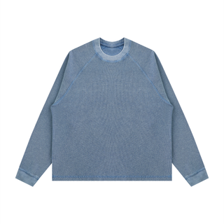 Unisex Vintage Wash Boxy  Waffle T-Shirt