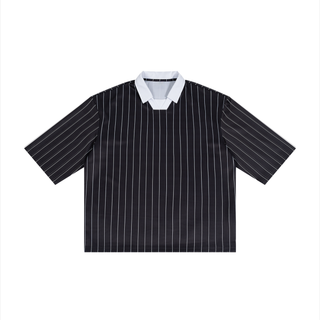 Unisex Pinstripe Collared Soccer Jersey