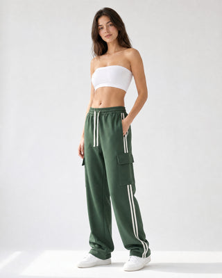 Side Stripe Straight-Leg Pant