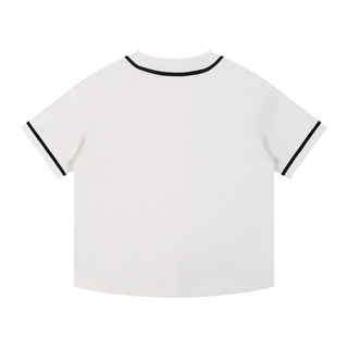Contrast Piped Button-Up Jersey