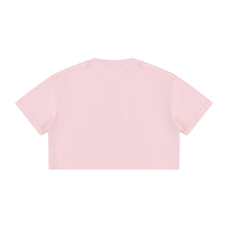 Women's Mineral Wash Cotton Crop T-Shirt