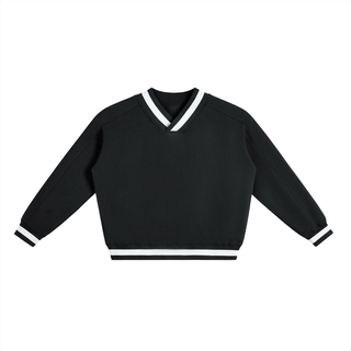 Contrast Collar Boxy Sweatshirt