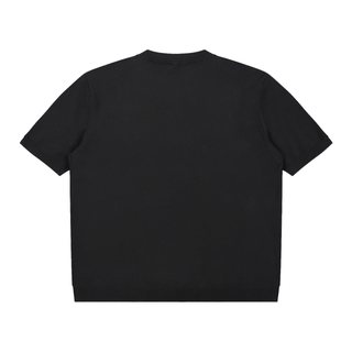 Cotton Knit Short Sleeve Henley T-Shirt