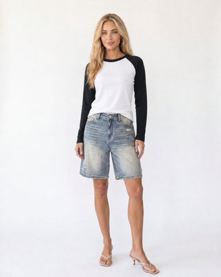 Color-Blocked Raglan Long-Sleeve T-Shirt