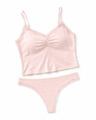 Cotton Bamboo Cami and Thong