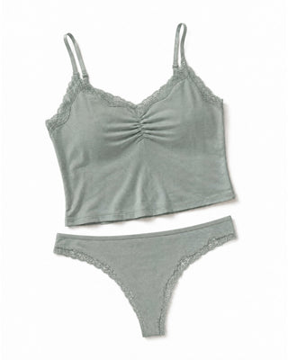 Cotton Bamboo Cami and Thong