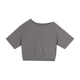 Asymmetric Shoulder Oversized Cotton T-Shirt