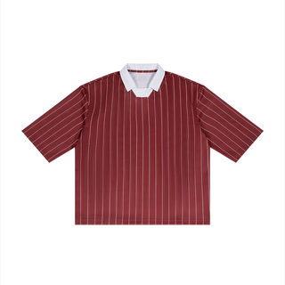 Unisex Pinstripe Collared Soccer Jersey