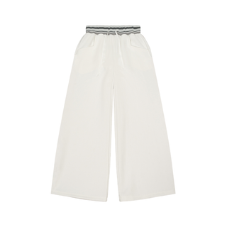 Stripe Waist Wide Leg Pant