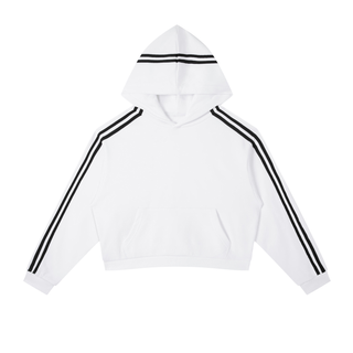 Side Stripe Cropped Hoodie