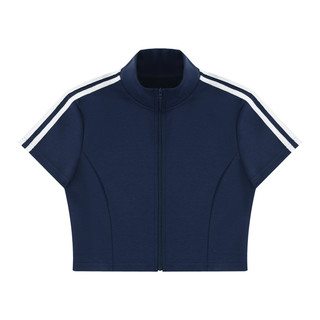 Cropped Full-Zip Warmup Top