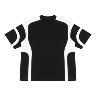 Unisex Color Block V-Neck T-Shirt