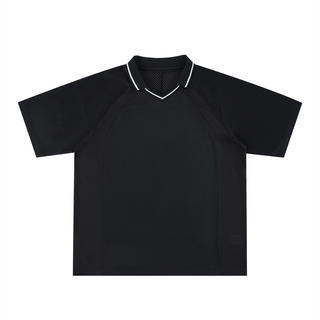 Striped V-Neck Soccer Jersey