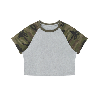 Women’s Camo Raglan Crop T-Shirt