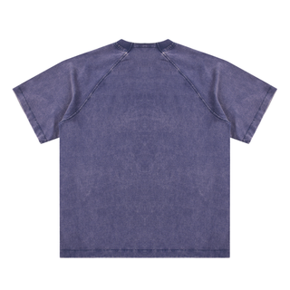 Vintage Washed Raglan Cotton T-Shirt
