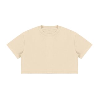 Women's Mineral Wash Cotton Crop T-Shirt