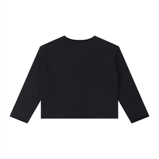 Women's Raw Hem Long Sleeve T-Shirt