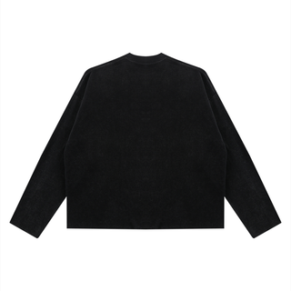 Unisex Vintage Wash Boxy  Waffle Raw Edge T-Shirt