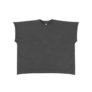 Raw Edge Boxy Non-Shrink T-Shirt