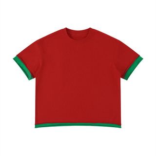 Unisex Boxy Color Block T-Shirt