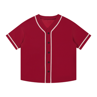 Contrast Piped Button-Up Jersey