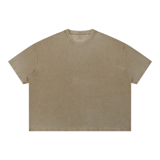 Unisex Vintage Wash Sunfade Boxy Waffle T-Shirt