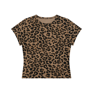 Women’s Leopard Print Crop T-Shirt
