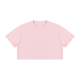 Women's Mineral Wash Cotton Crop T-Shirt