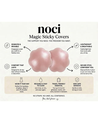 No See by NOCI — Invisible Silicone Nipple Covers — Flower