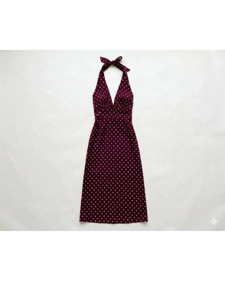 The Polka Dot Halter Maxi