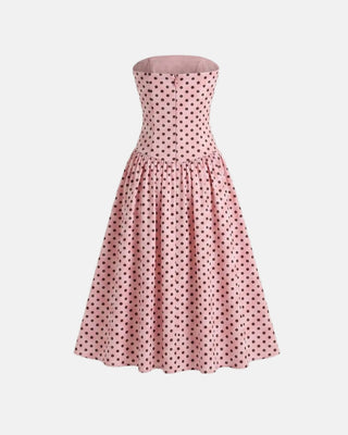 The Polka Dot Strapless Maxi