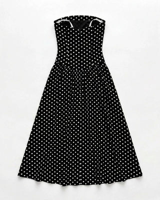 The Polka Dot Strapless Maxi