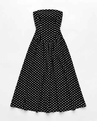 The Polka Dot Strapless Maxi