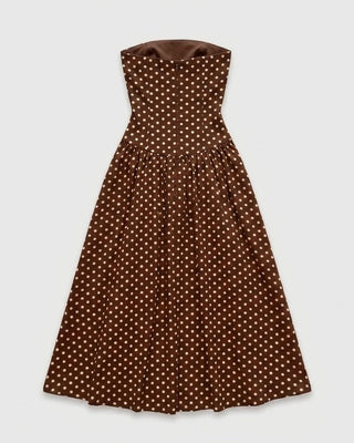 The Polka Dot Strapless Maxi