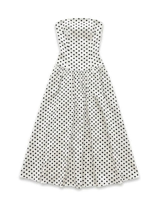 The Polka Dot Strapless Maxi
