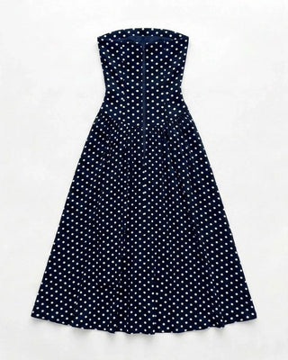 The Polka Dot Strapless Maxi