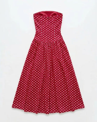 The Polka Dot Strapless Maxi