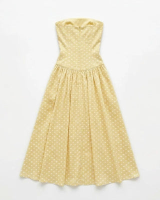 The Polka Dot Strapless Maxi