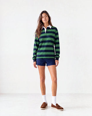 Color Block Stripe Polo Shirt