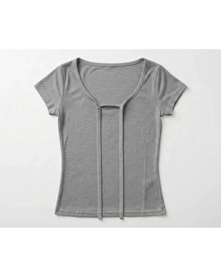 Tie-Front Fitted Tee