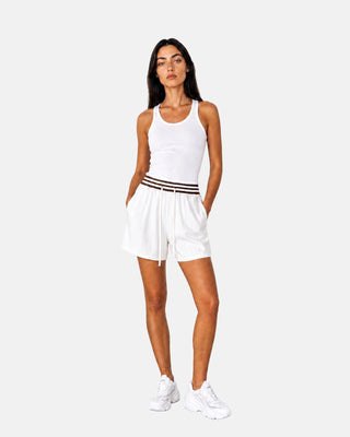 Unisex Striped Drawstring Shorts