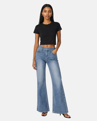 Women’s Vintage Wash Wide Leg Jeans